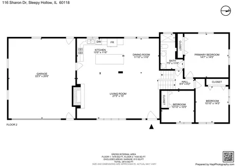 Floorplan - 116 Sharon Dr, Sleepy Hollow, IL 60118 photo 3 of 3