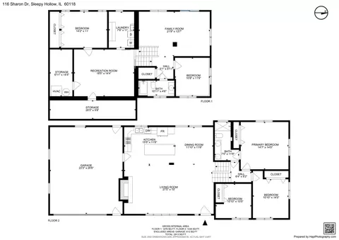 Floorplan - 116 Sharon Dr, Sleepy Hollow, IL 60118 photo 2 of 3