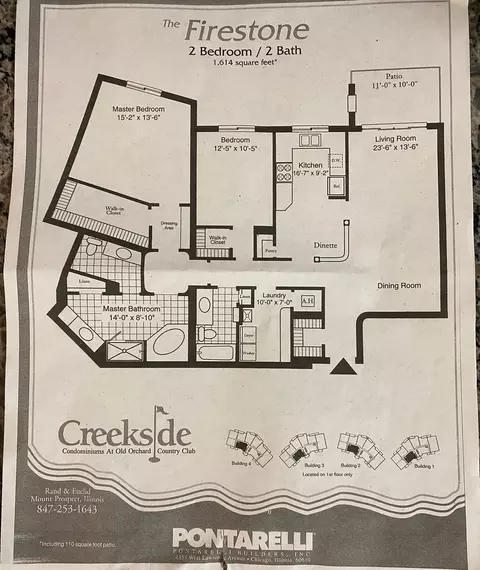 Floorplan - 740 Creekside Dr #101, Mount Prospect, IL 60056 photo 1 of 1