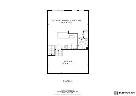 Floorplan - 8801 Robin Dr #B, Des Plaines, IL 60016 photo 1 of 2