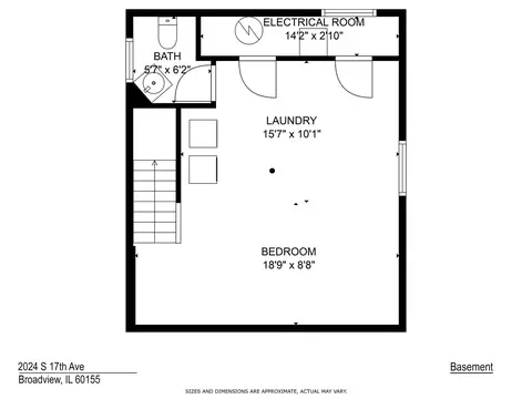 Floorplan - 2024 S 17th Ave, Broadview, IL 60155 photo 3 of 3