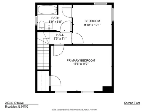 Floorplan - 2024 S 17th Ave, Broadview, IL 60155 photo 2 of 3