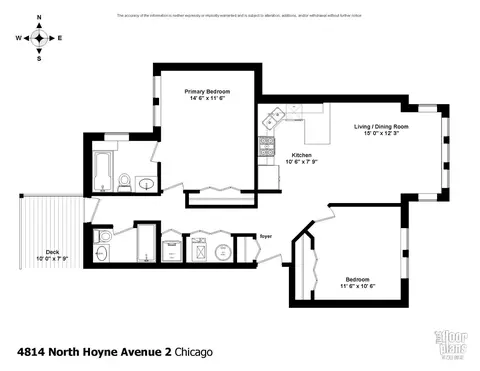 Floorplan - 4814 N Hoyne Ave #2, Chicago, IL 60625 photo 1 of 1