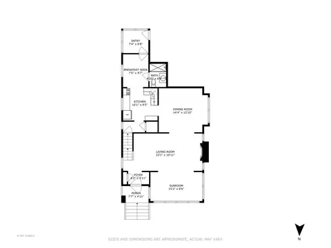 Floorplan - 3244 Harrison St, Evanston, IL 60201 photo 3 of 4