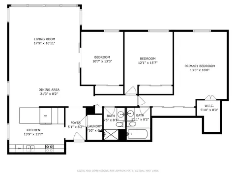Floorplan - 100 E Bellevue Pl #16B, Chicago, IL 60611 photo 1 of 1