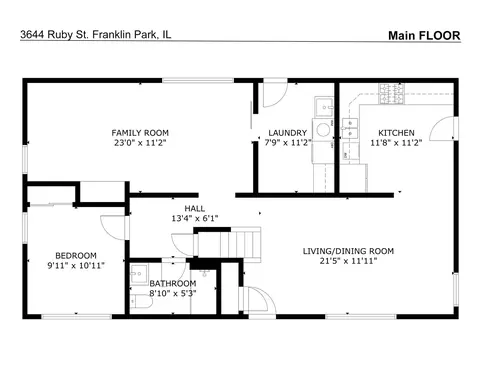 Floorplan - 3644 Ruby St, Franklin Park, IL 60131 photo 1 of 3