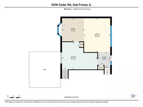 Floorplan - 6536 Cedar Rd, Oak Forest, IL 60452 photo 1 of 4
