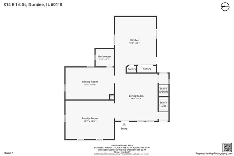 Floorplan - 314 E 1st St, East Dundee, IL 60118 photo 2 of 3