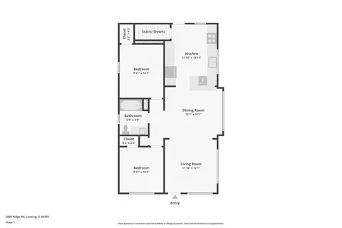 Floorplan - 2808 Ridge Rd, Lansing, IL 60438 photo 1 of 2