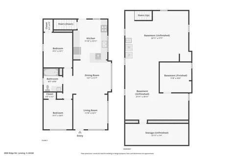 Floorplan - 2808 Ridge Rd, Lansing, IL 60438 photo 2 of 2