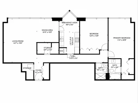 Floorplan - 400 E Ohio St #802, Chicago, IL 60611 photo 1 of 1