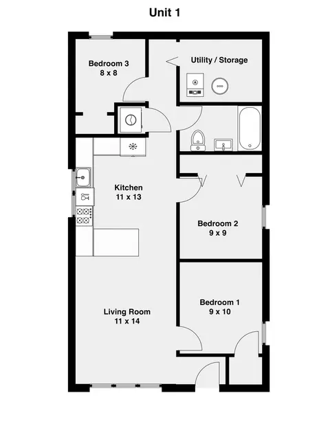 Floorplan - 3039 N Christiana Ave, Chicago, IL 60618 photo 1 of 3
