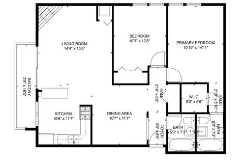 Floorplan - 1575 Sandpebble Dr #217, Wheeling, IL 60090 photo 1 of 1