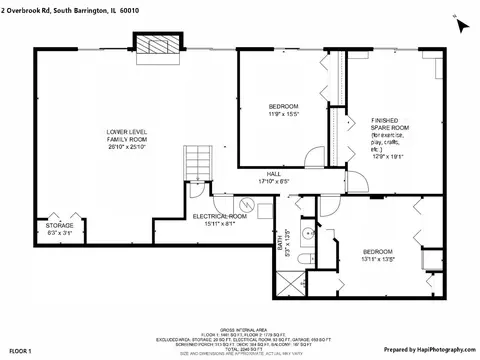 Floorplan - 2 Overbrook Rd, South Barrington, IL 60010 photo 2 of 2
