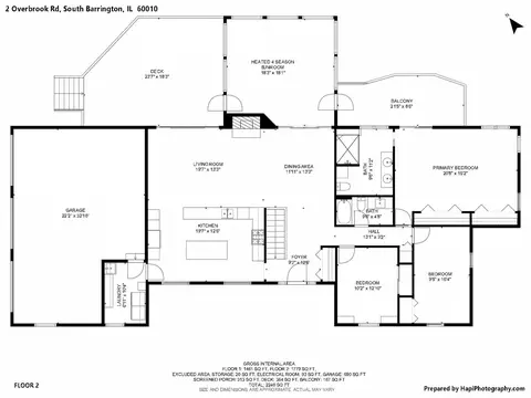 Floorplan - 2 Overbrook Rd, South Barrington, IL 60010 photo 1 of 2
