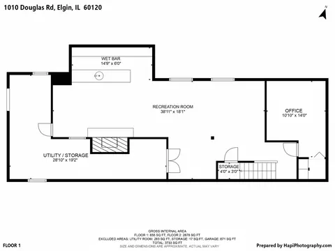 Floorplan - 1010 Douglas Rd, Elgin, IL 60120 photo 2 of 2
