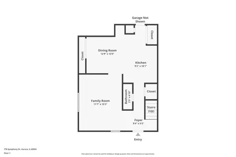 Floorplan - 778 Symphony Dr, Aurora, IL 60504 photo 2 of 3