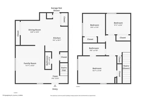 Floorplan - 778 Symphony Dr, Aurora, IL 60504 photo 1 of 3