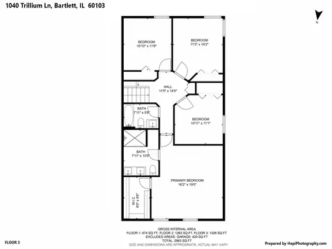 Floorplan - 1040 Trillium Ln, Bartlett, IL 60103 photo 3 of 4