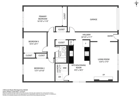 Floorplan - 3 Winrock Rd, Montgomery, IL 60538 photo 1 of 1