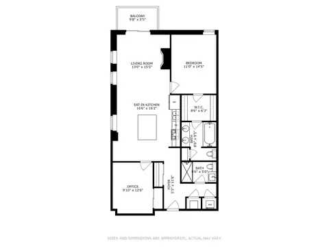 Floorplan - 811 S Lytle St #506, Chicago, IL 60607 photo 1 of 1