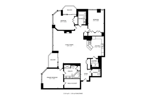 Floorplan - 21 E Huron St #2603, Chicago, IL 60611 photo 1 of 1