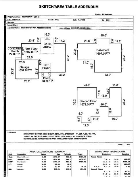 Floorplan - 402 Fairway Dr, Beecher, IL 60401 photo 1 of 1