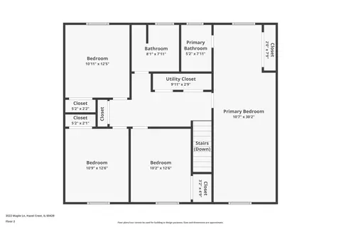 Floorplan - 3522 Maple Ln, Hazel Crest, IL 60429 photo 2 of 2