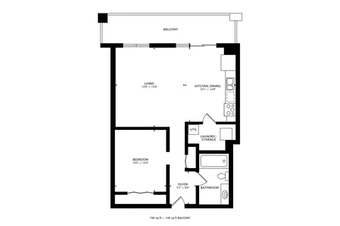 Floorplan - 811 W 15th Pl #314, Chicago, IL 60608 photo 1 of 1