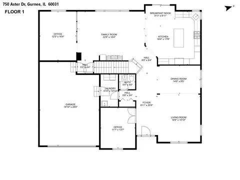 Floorplan - 750 Aster Dr, Gurnee, IL 60031 photo 2 of 4