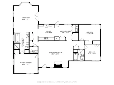 Floorplan - 7352 W 109th Pl, Worth, IL 60482 photo 1 of 1