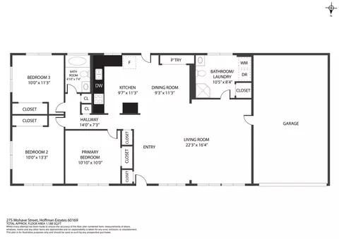 Floorplan - 275 Mohave St, Hoffman Estates, IL 60169 photo 1 of 1