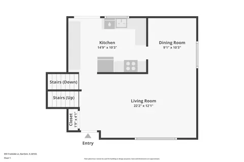 Floorplan - 959 Trailside Ln, Bartlett, IL 60103 photo 4 of 4