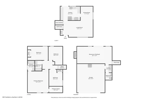 Floorplan - 959 Trailside Ln, Bartlett, IL 60103 photo 1 of 4