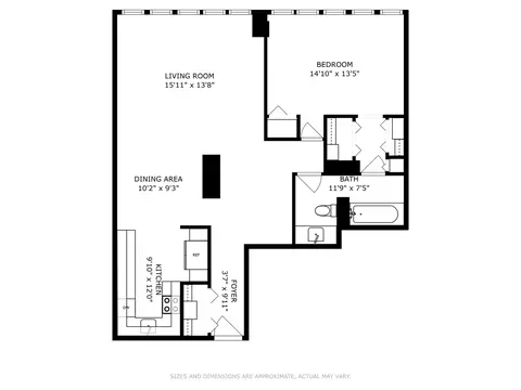 Floorplan - 200 E Delaware Pl #9E, Chicago, IL 60611 photo 1 of 1