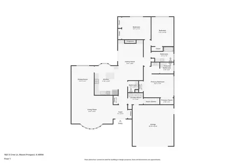 Floorplan - 1821 E Cree Ln, Mount Prospect, IL 60056 photo 1 of 2