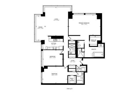 Floorplan - 360 E Randolph St #2805-2806, Chicago, IL 60601 photo 1 of 1
