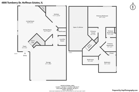 Floorplan - 4800 Turnberry Dr, Hoffman Estates, IL 60010 photo 1 of 1