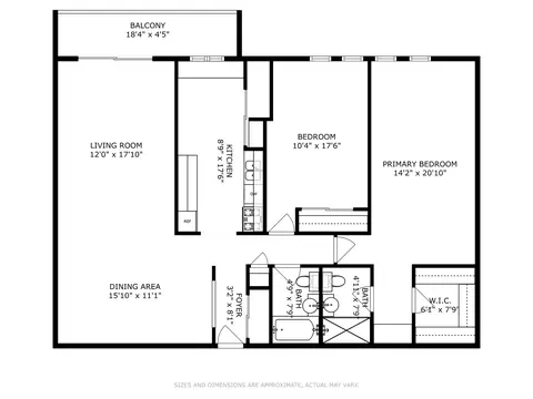 Floorplan - 1500 Sandstone Dr #210, Wheeling, IL 60090 photo 1 of 1