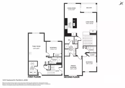 Floorplan - 16767 Hazelwood Dr, Plainfield, IL 60586 photo 1 of 1
