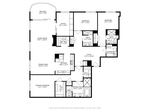 Floorplan - 10 E Delaware St #17E, Chicago, IL 60611 photo 1 of 1
