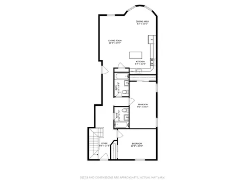 Floorplan - 112 E 50th St #1W, Chicago, IL 60615 photo 2 of 3