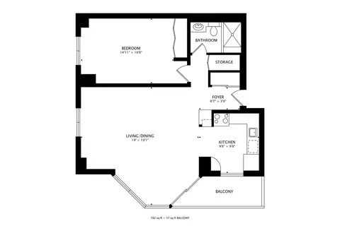 Floorplan - 33 W Delaware Pl #9K, Chicago, IL 60610 photo 1 of 1