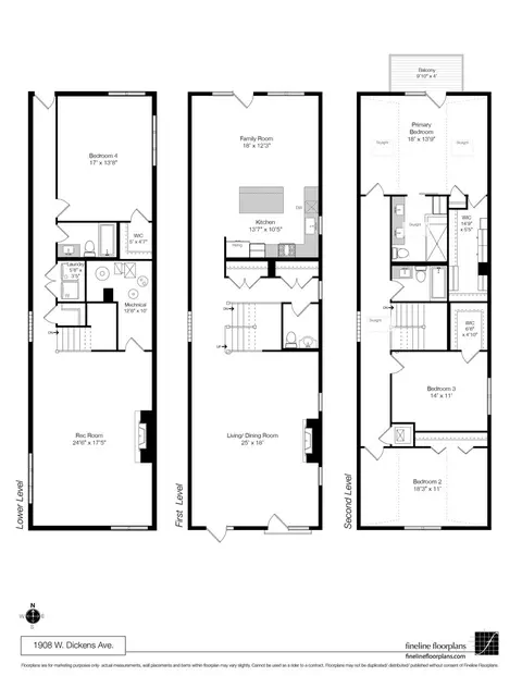 Floorplan - 1908 W Dickens Ave, Chicago, IL 60614 photo 2 of 2