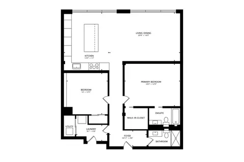Floorplan - 1017 W Washington Blvd #4E, Chicago, IL 60607 photo 1 of 1