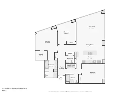 Floorplan - 57 E Delaware Pl #1602, Chicago, IL 60611 photo 1 of 1