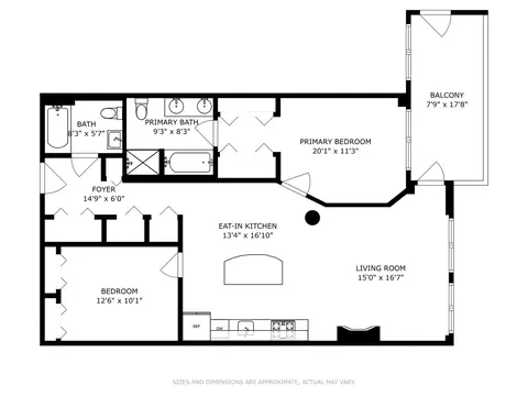 Floorplan - 111 S Morgan St #407, Chicago, IL 60607 photo 1 of 1