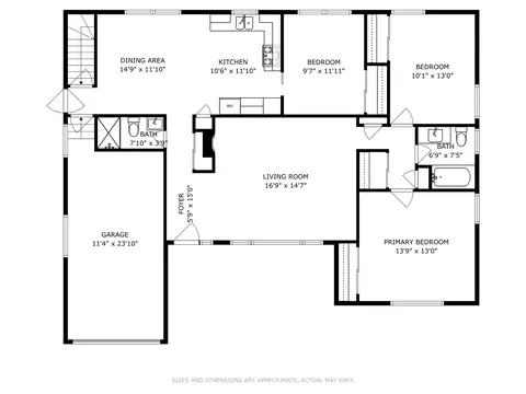 Floorplan - 3445 173rd Pl, Lansing, IL 60438 photo 1 of 2
