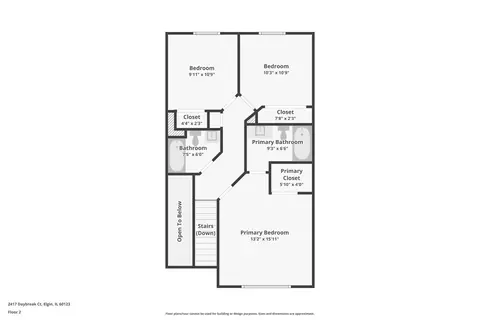 Floorplan - 2417 Daybreak Ct, Elgin, IL 60123 photo 2 of 3
