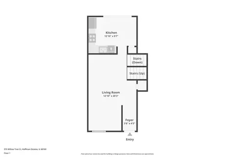 Floorplan - 375 Willow Tree Ct, Hoffman Estates, IL 60169 photo 1 of 4